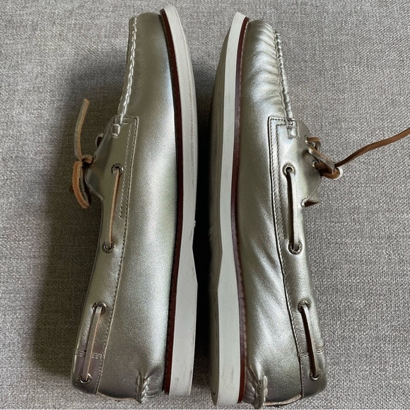 Sperry Gold Cup Authentic Original 2 Eye Montana Gold Metallic Boat Sailing Shoe - Picture 9 of 11